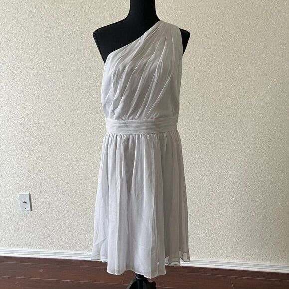 NWT  ANN TAYLOR  Silk Cocktail one-shoulder dress size 14 - Picture 1 of 15